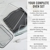 image:imageMartha Stewart French Door Air Fryer Toaster Oven Combo 34QT Countertop Convection 12in1 Bake Broil Roast Fits 12 PizzaDehydrate5 Accessories Air Fry Basket Stainless Steel Linen CreamLinen Cream